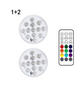 13 Led Submersible Light for Swimming Pool Garden Fountain Bathroom IP68 Waterproof Underwater Lamp with Suction Cup RF Remote