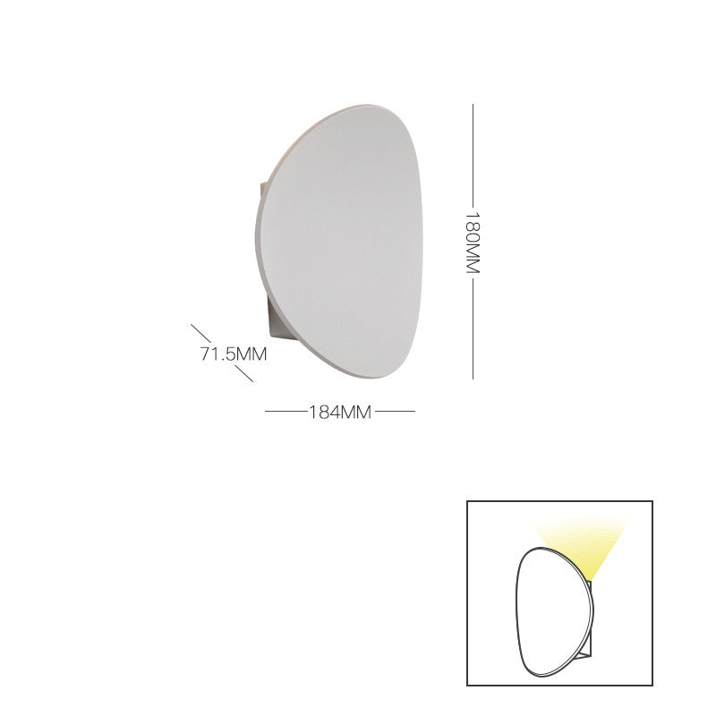 Wall Lamp LED Simple Round White Balcony Background Wall Lamp Bedroom Wall Lamp Decoration