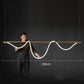 Modern Simple Restaurant Creative Strip Art Note Chandelier